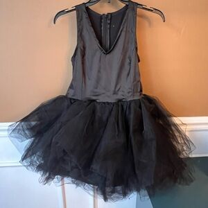 Elegant Black Tutu Costume Satin Goth Whimsigoth Fairy Feminine Whimsical KPop